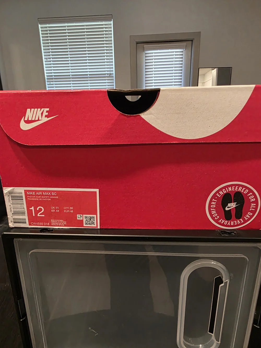 Nike Red and White Shoe Box
